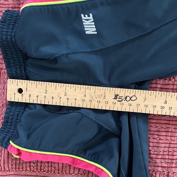 Nike Kids size 18 months Black Joggers with Red and neon Yellow Stripes - Picture 4 of 10